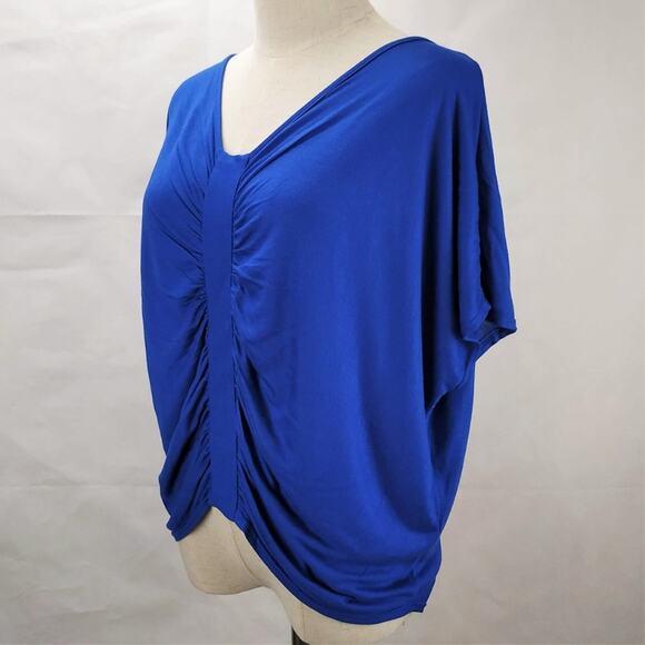 Soprano Blue V-Neck Blouse Top - Picture 3 of 6